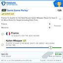 Bonus ticket: France To Qualify for the Next Round + Kylian Mbappe 2+ Shots On Target Including Extra Time (SGP), won