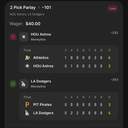 Bonus ticket: 2-pick parlay: HOU Astros ML, LA Dodgers ML, lost