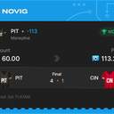 Owner ticket: PIT Moneyline -113, won