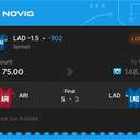 Owner ticket: LAD -1.5 (Spread), lost