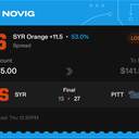 VIP ticket: SYR Orange +11.5 Spread, lost