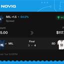 VIP ticket: MIL +1.5, won