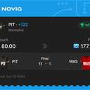 VIP ticket: PIT Moneyline +122, won