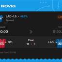 Owner ticket: LAD -1.5 Spread, lost