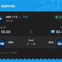 VIP ticket: MIN +1.5 Spread, won