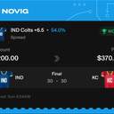 Owner ticket: IND Colts +6.5 Spread, won