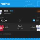 VIP ticket: CHC -147 Moneyline, lost